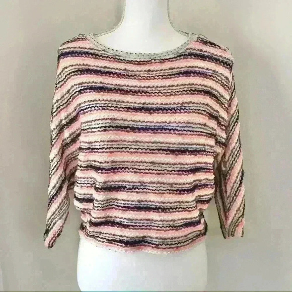 Anthropologie Postage Stamp Malu Spacedye Cropped Sweater - Picture 2 of 7